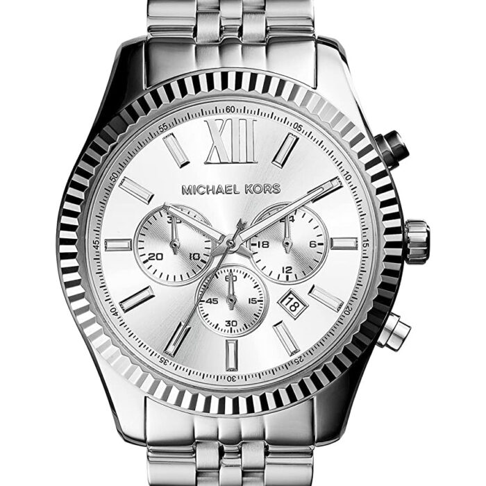 Michael Kors Men's Lexington Chronograph Silver Watch - MK8405 - Image 4